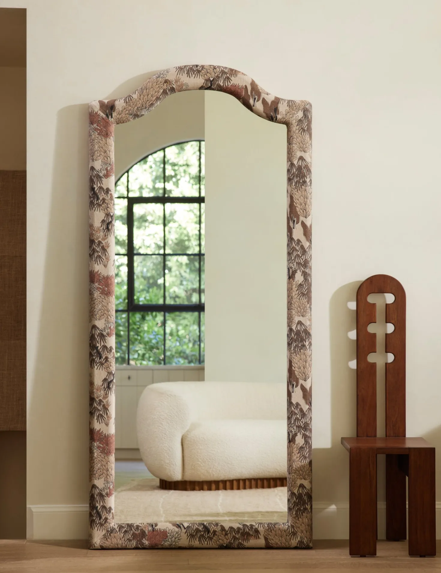 Garden Walk Upholstered Full Length Mirror by Sarah Sherman Samuel