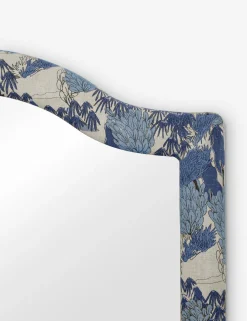 Garden Walk Upholstered Mantel Mirror by Sarah Sherman Samuel