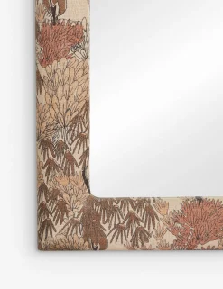 Garden Walk Upholstered Mantel Mirror by Sarah Sherman Samuel