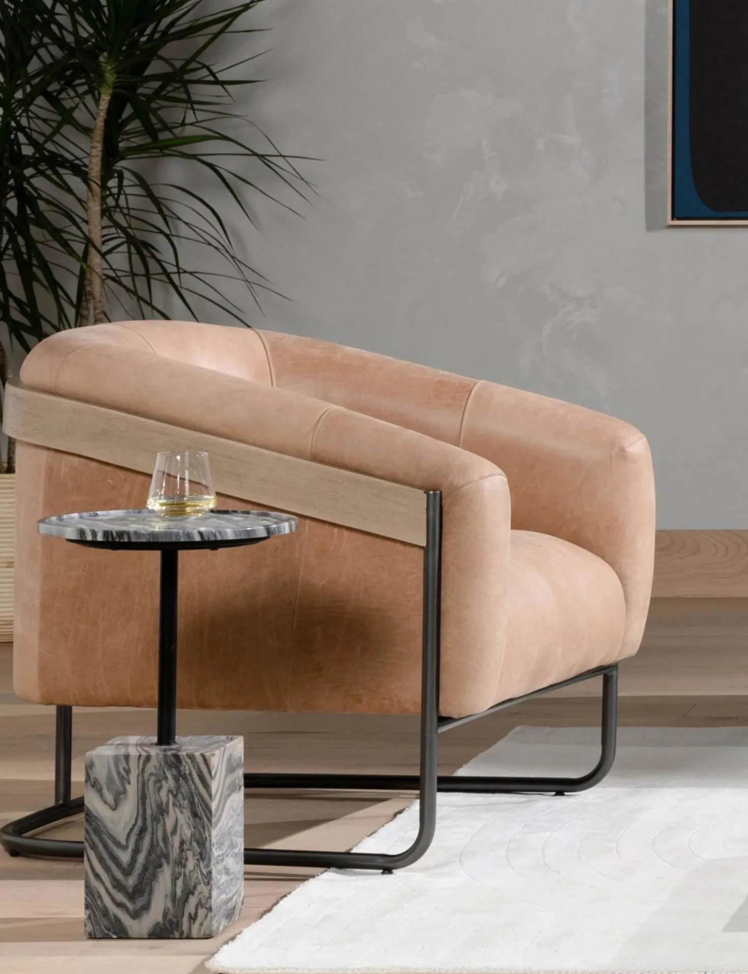 Gianni Leather Accent Chair