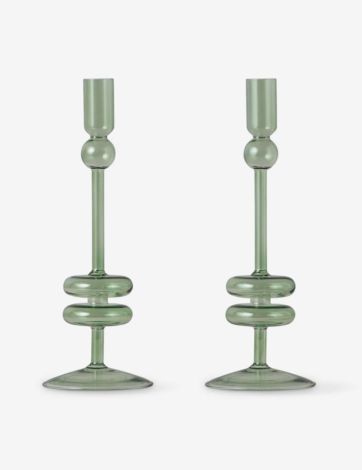 Glass Candlestick Pair (Set of 2) by etúHOME
