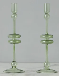 Glass Candlestick Pair (Set of 2) by etúHOME