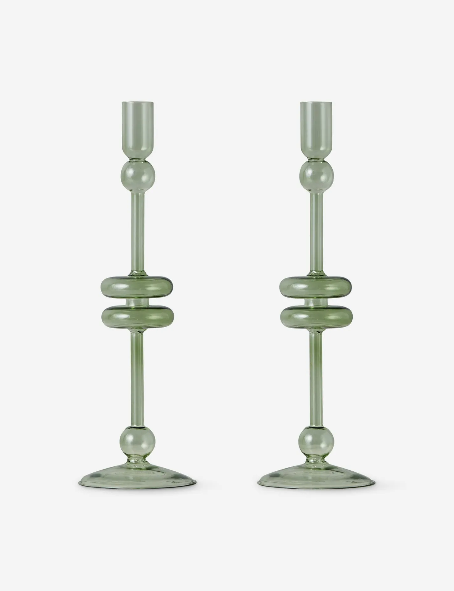 Glass Candlestick Pair (Set of 2) by etúHOME