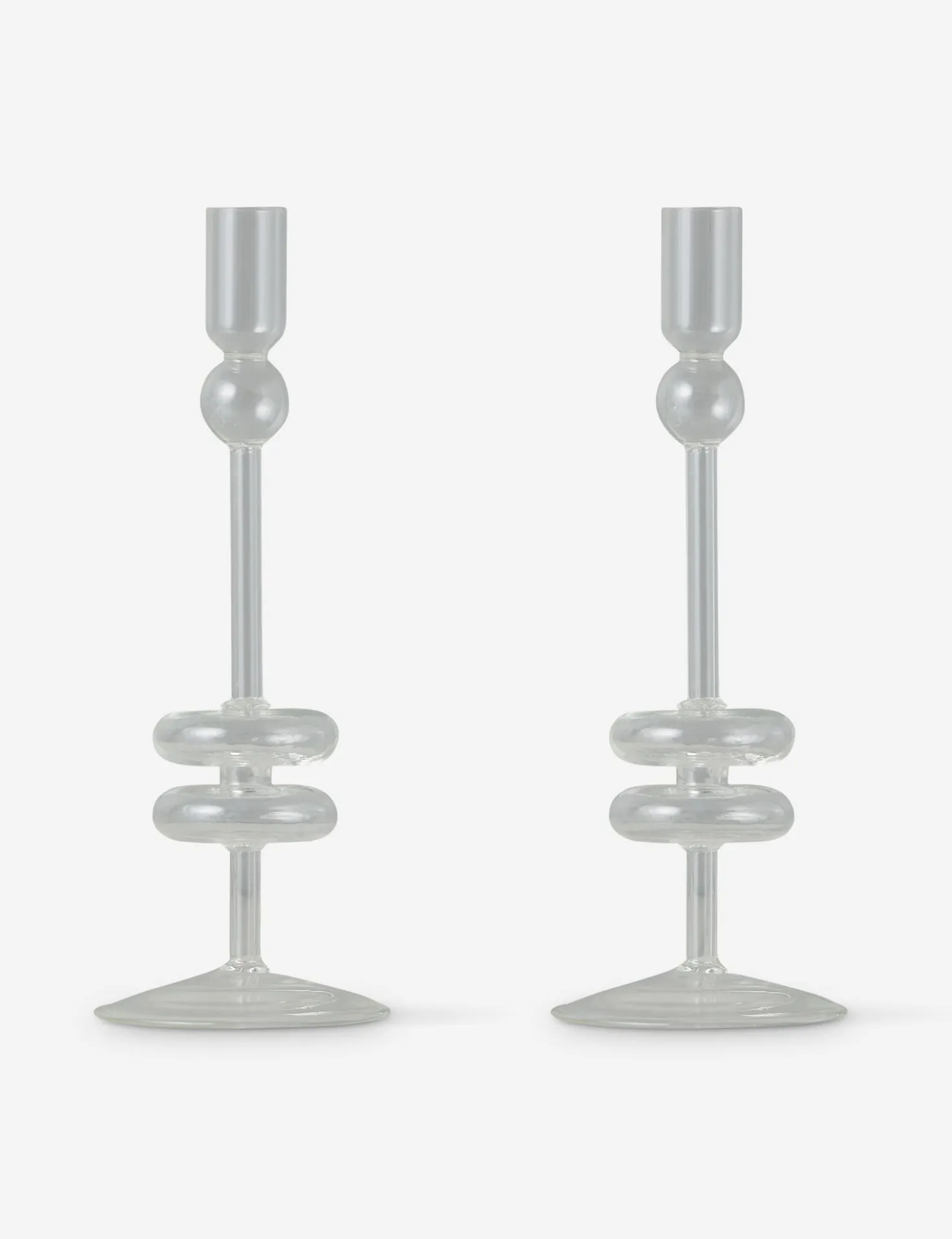 Glass Candlestick Pair (Set of 2) by etúHOME