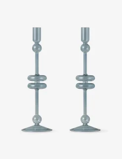 Glass Candlestick Pair (Set of 2) by etúHOME