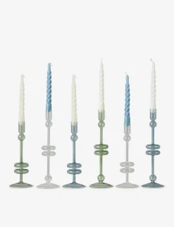 Glass Candlestick Pair (Set of 2) by etúHOME