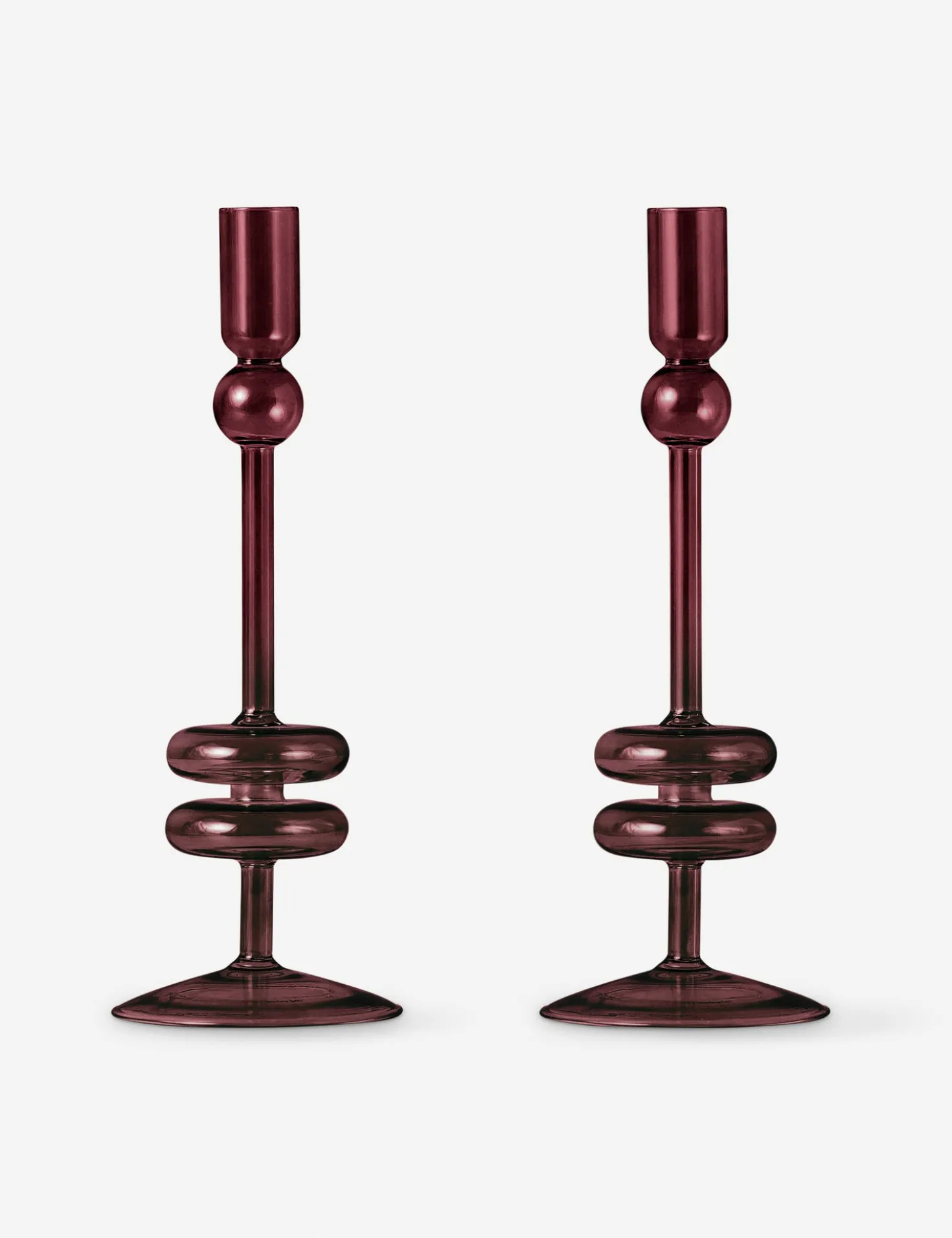 Glass Candlestick Pair (Set of 2) by etúHOME