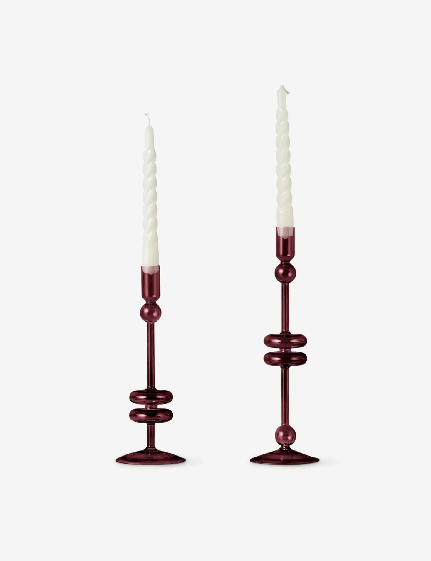 Glass Candlestick Pair (Set of 2) by etúHOME