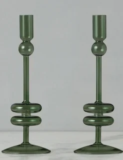 Glass Candlestick Pair (Set of 2) by etúHOME