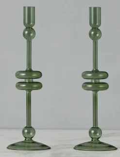 Glass Candlestick Pair (Set of 2) by etúHOME