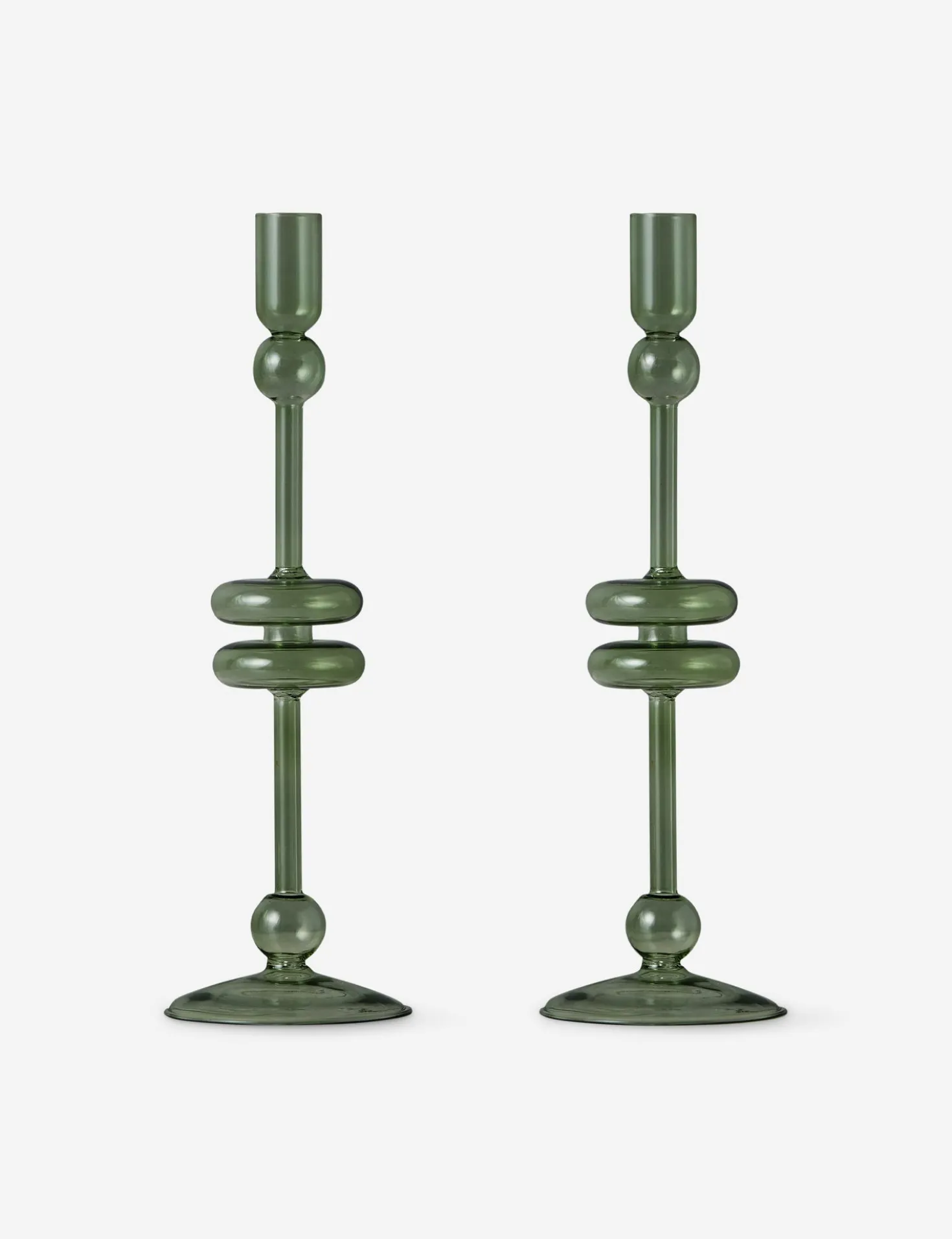 Glass Candlestick Pair (Set of 2) by etúHOME