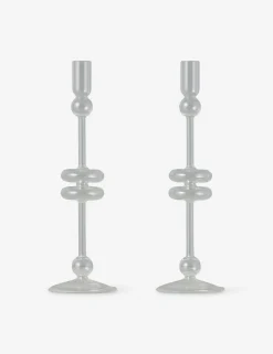 Glass Candlestick Pair (Set of 2) by etúHOME