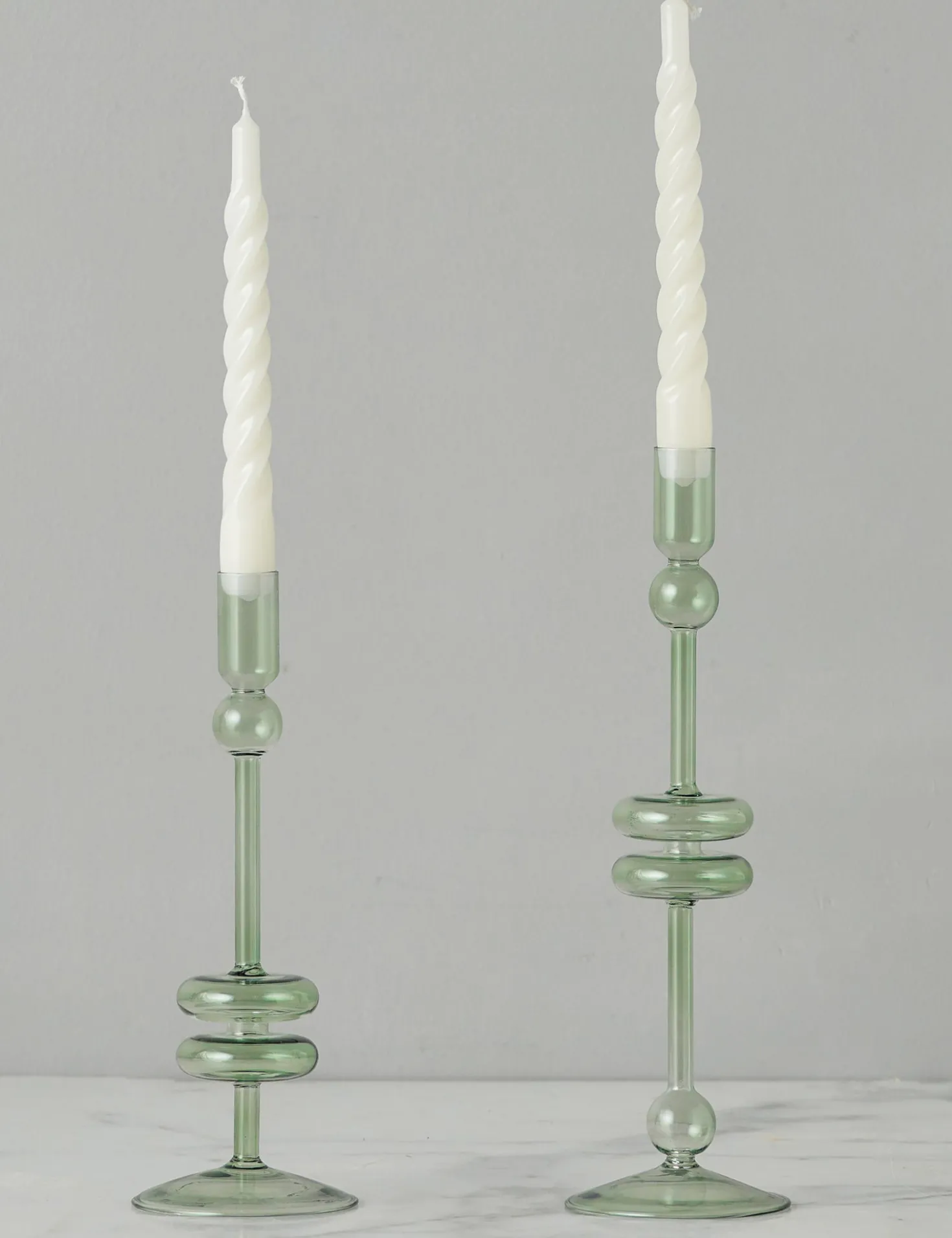 Glass Candlestick Pair (Set of 2) by etúHOME