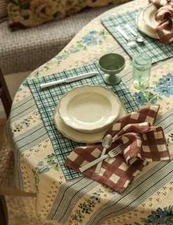 Golden Linen Tablecloth by Heidi Caillier