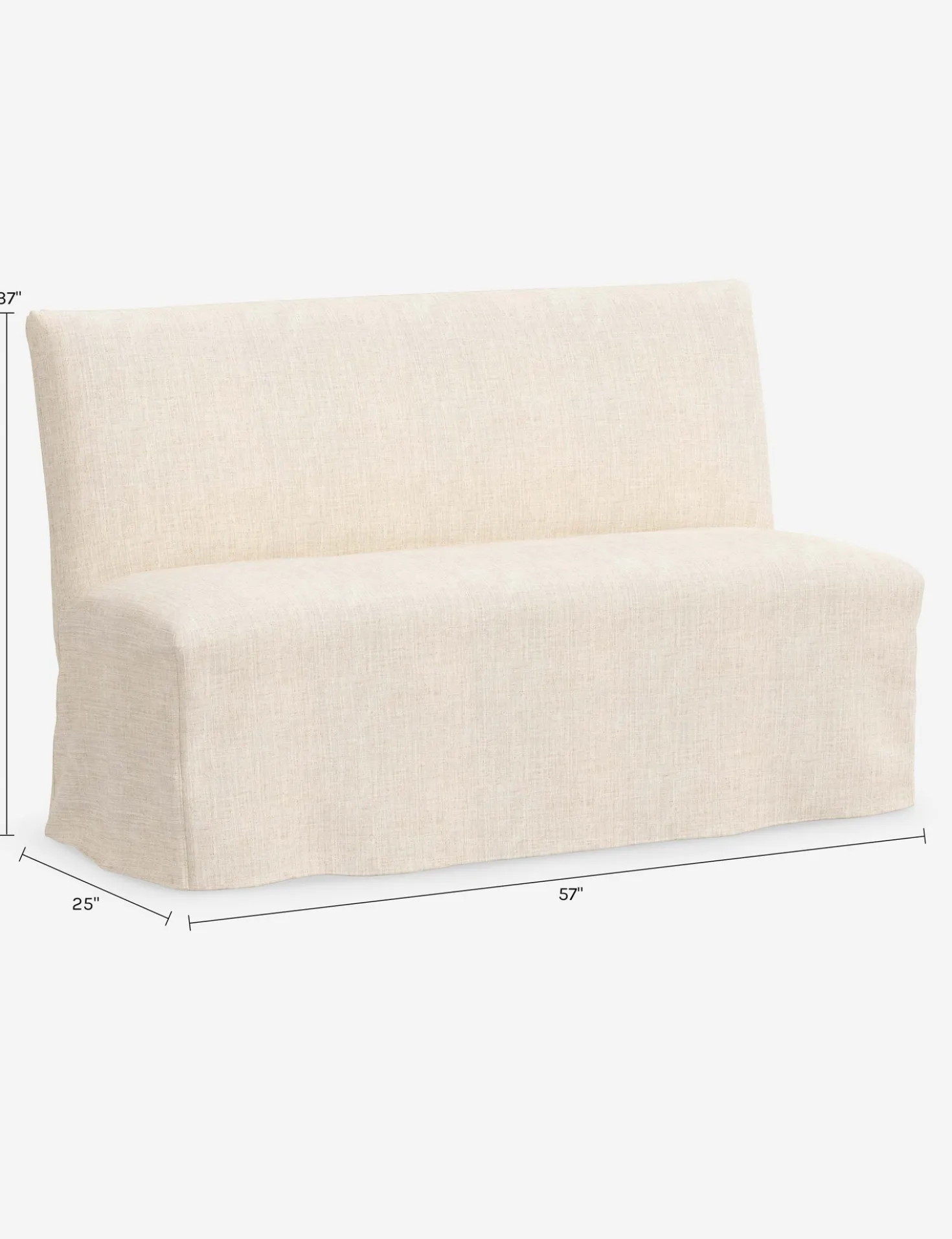 Haddan Slipcover Dining Bench