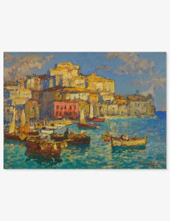 Harbor in Naples Print by Konstantin Gorbatov