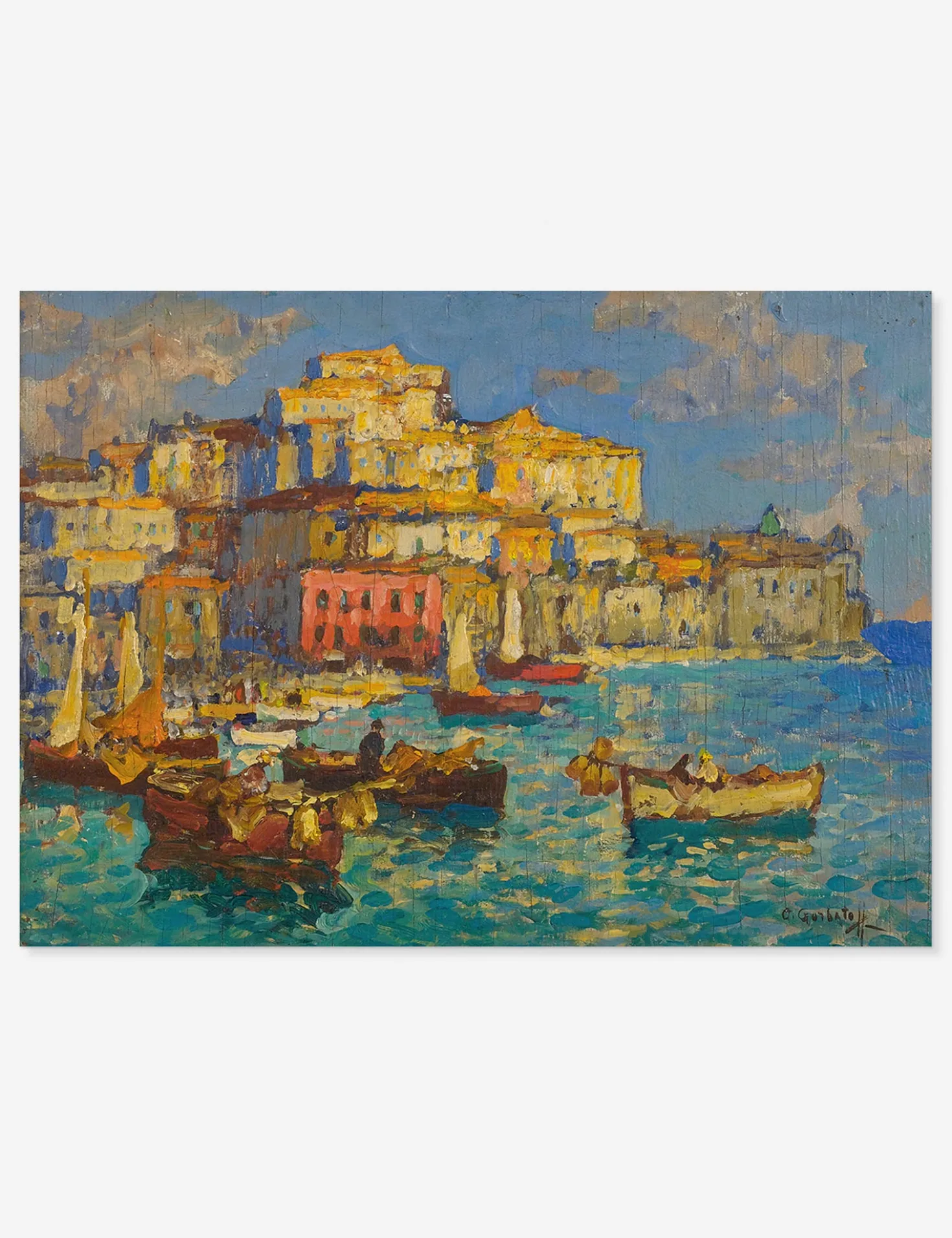 Harbor in Naples Print by Konstantin Gorbatov