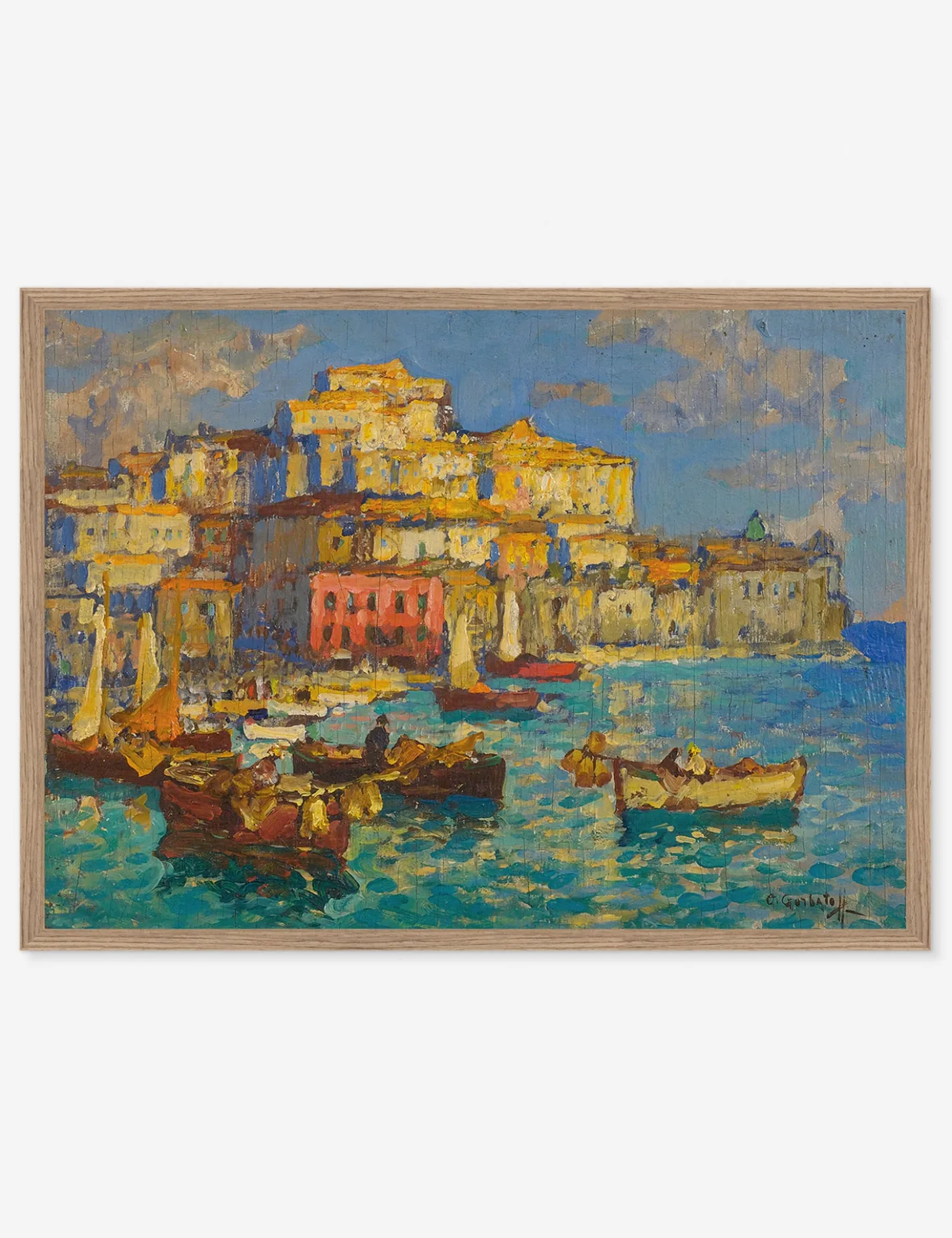 Harbor in Naples Print by Konstantin Gorbatov