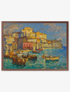 Harbor in Naples Print by Konstantin Gorbatov