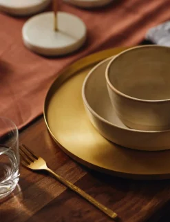 Heirloom Brass Serving Plate by Fleck