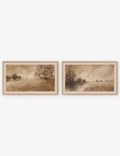 Hillside Haze IV + Hillside Haze II Diptych Wall Art (Set of 2) by Aileen Fitzgerald