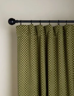 Hi-Lo Checker Velvet Curtain Panel By Sarah Sherman Samuel