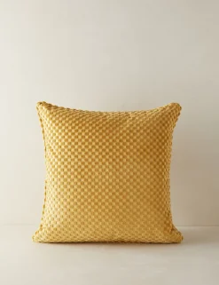 Hi-Lo Checker Velvet Pillow by Sarah Sherman Samuel