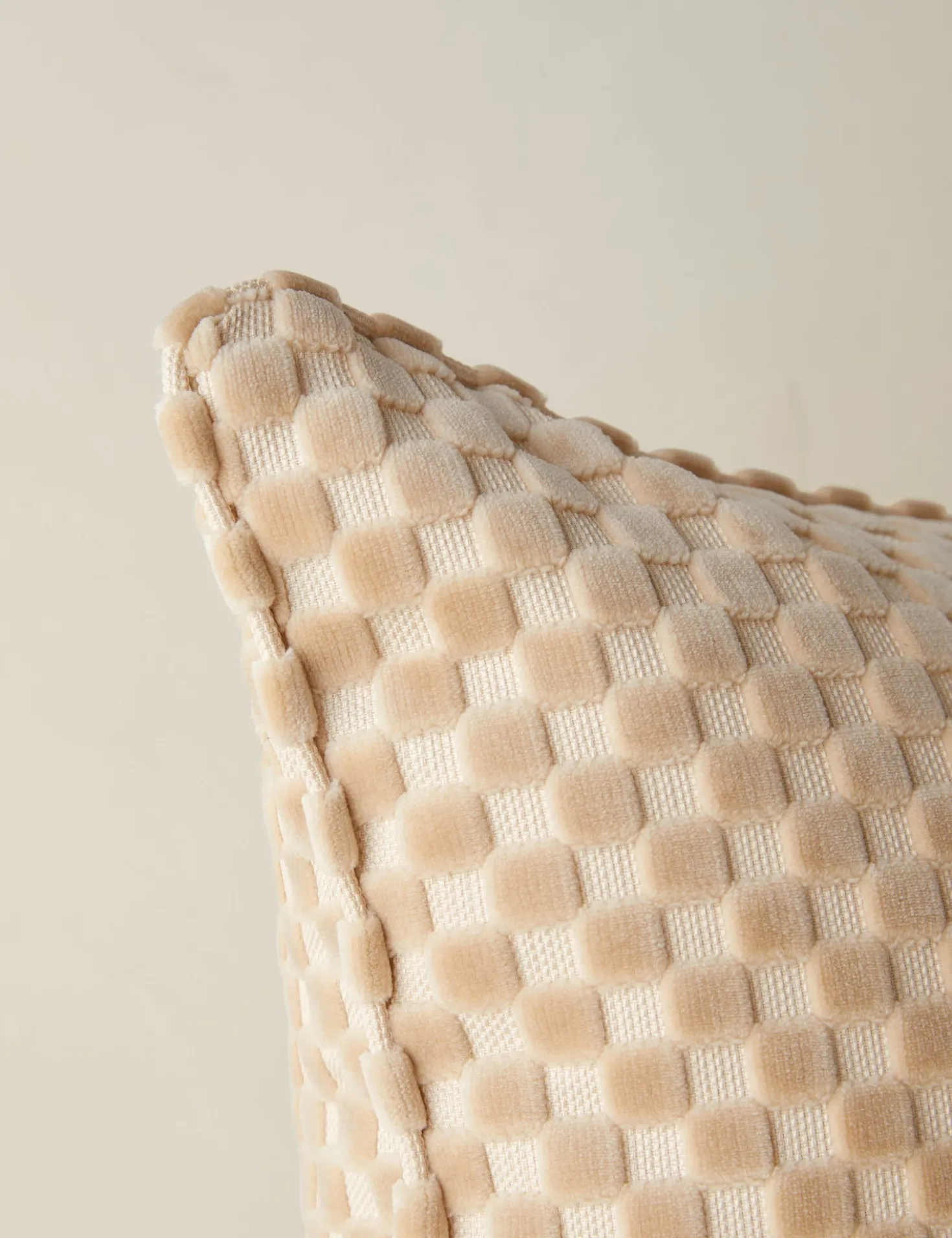 Hi-Lo Checker Velvet Pillow by Sarah Sherman Samuel