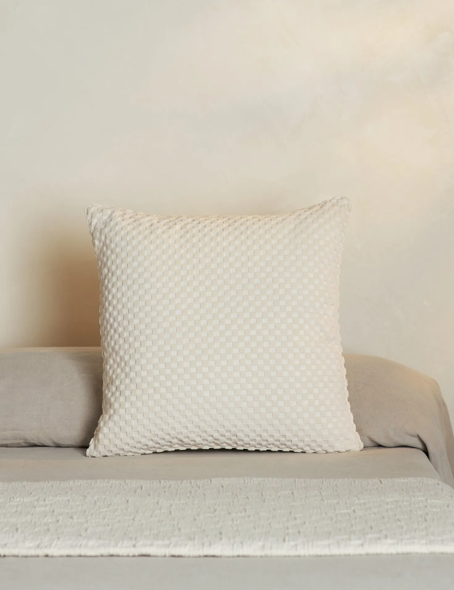 Hi-Lo Checker Velvet Pillow by Sarah Sherman Samuel