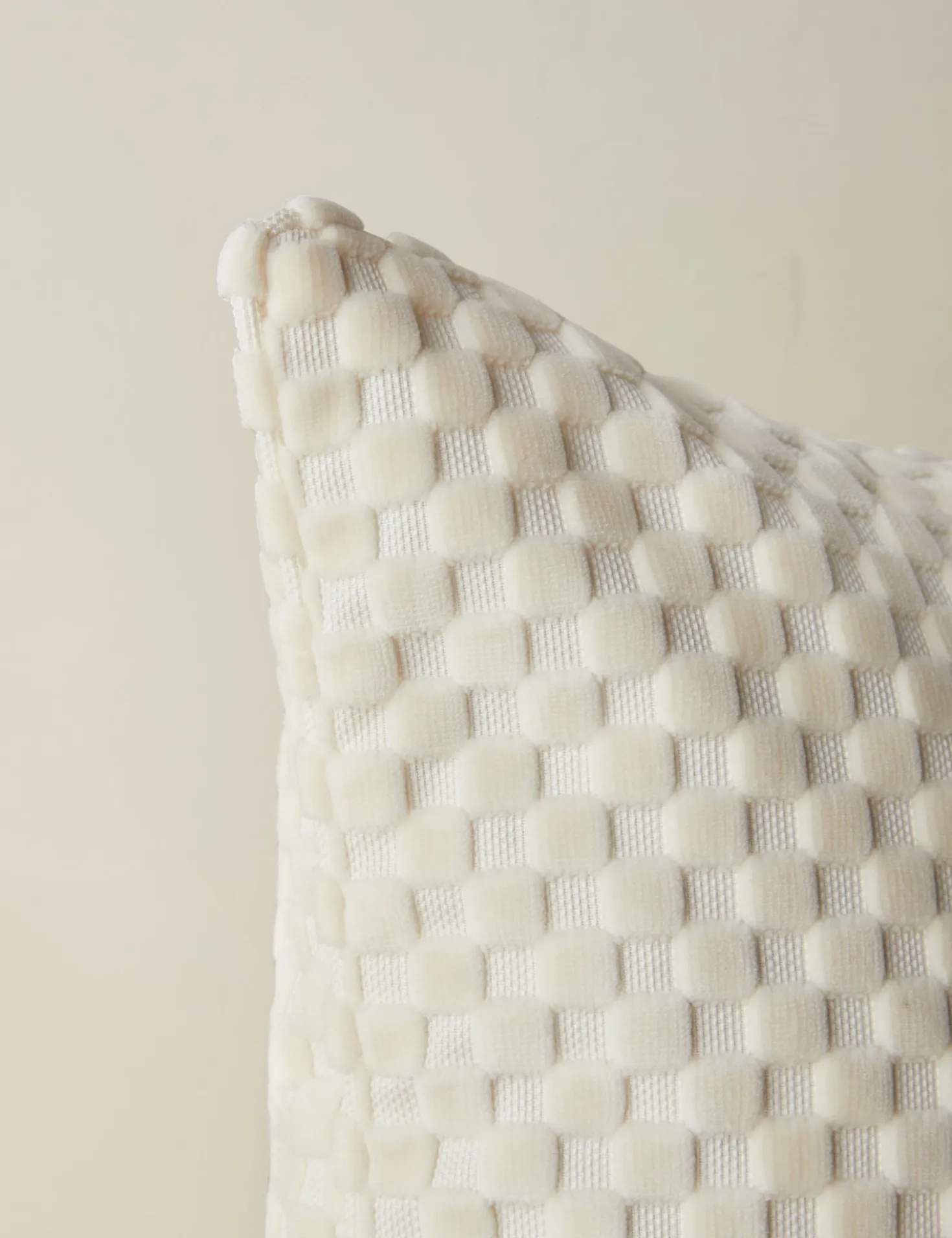 Hi-Lo Checker Velvet Pillow by Sarah Sherman Samuel