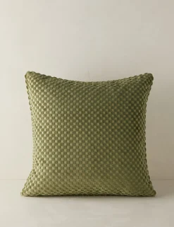 Hi-Lo Checker Velvet Pillow by Sarah Sherman Samuel
