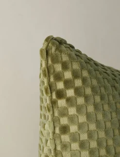 Hi-Lo Checker Velvet Pillow by Sarah Sherman Samuel