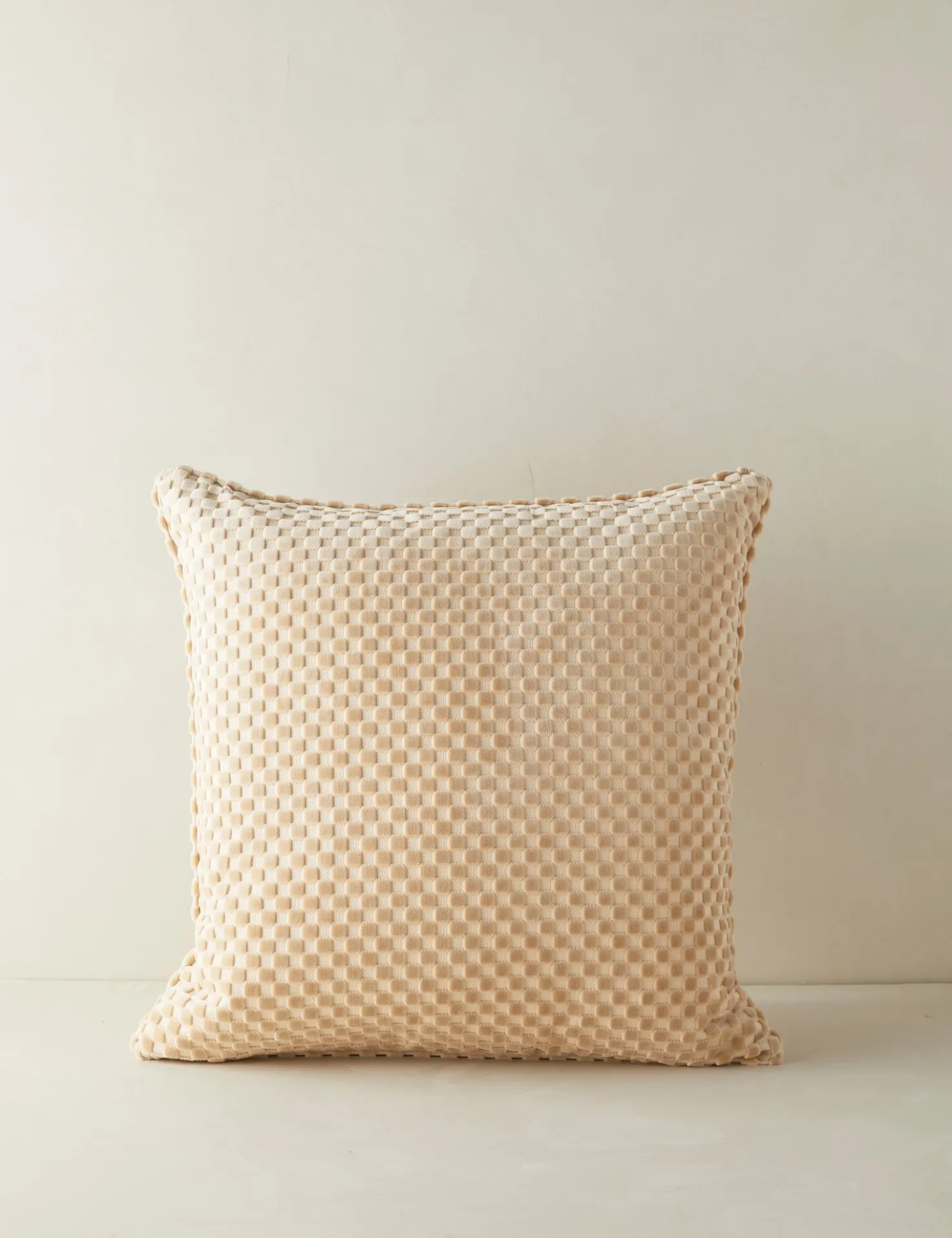 Hi-Lo Checker Velvet Pillow by Sarah Sherman Samuel