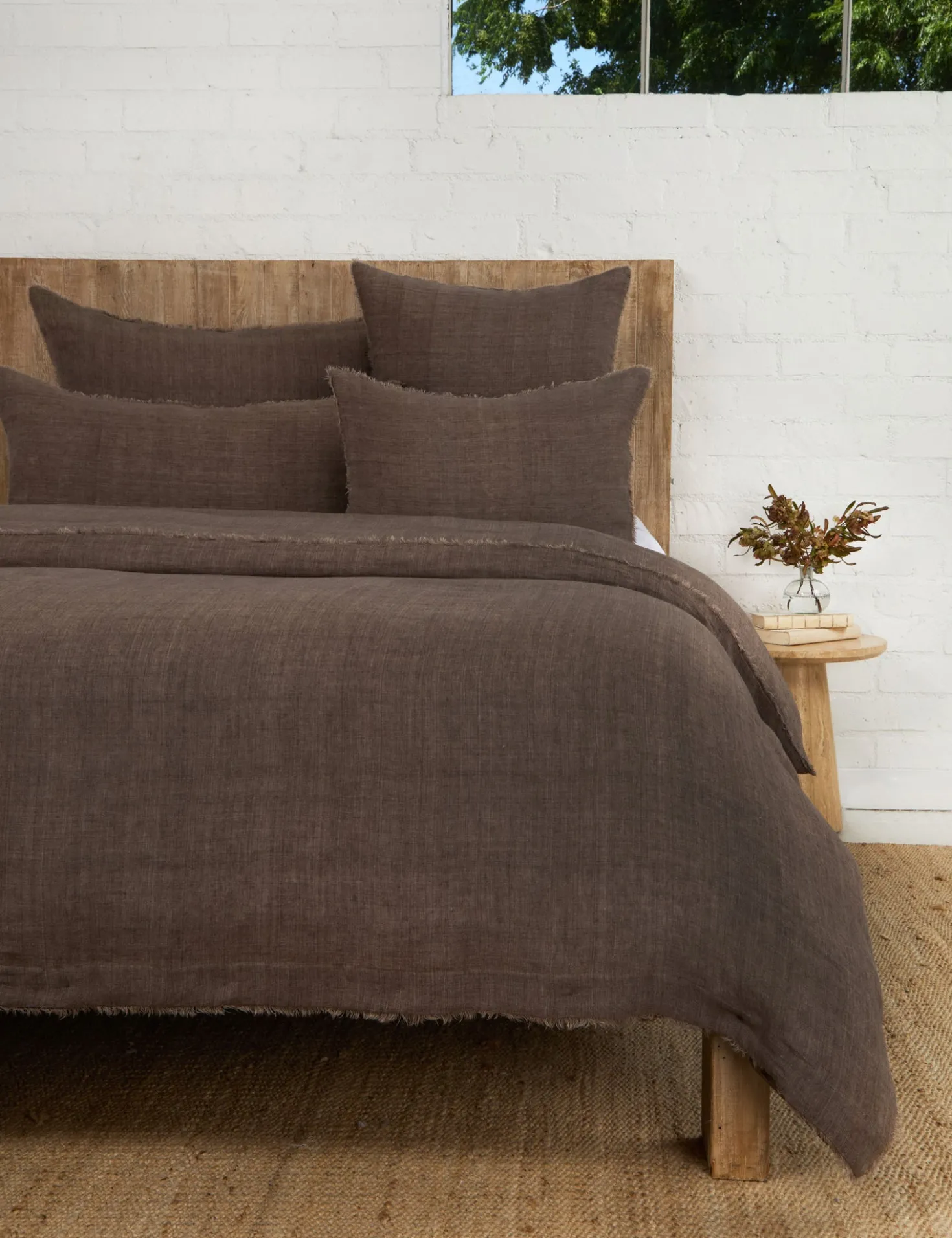 Hunter Linen Duvet Cover by Pom Pom at Home