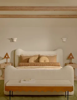 Ikoni Linen Long Bolster Pillow by Sarah Sherman Samuel