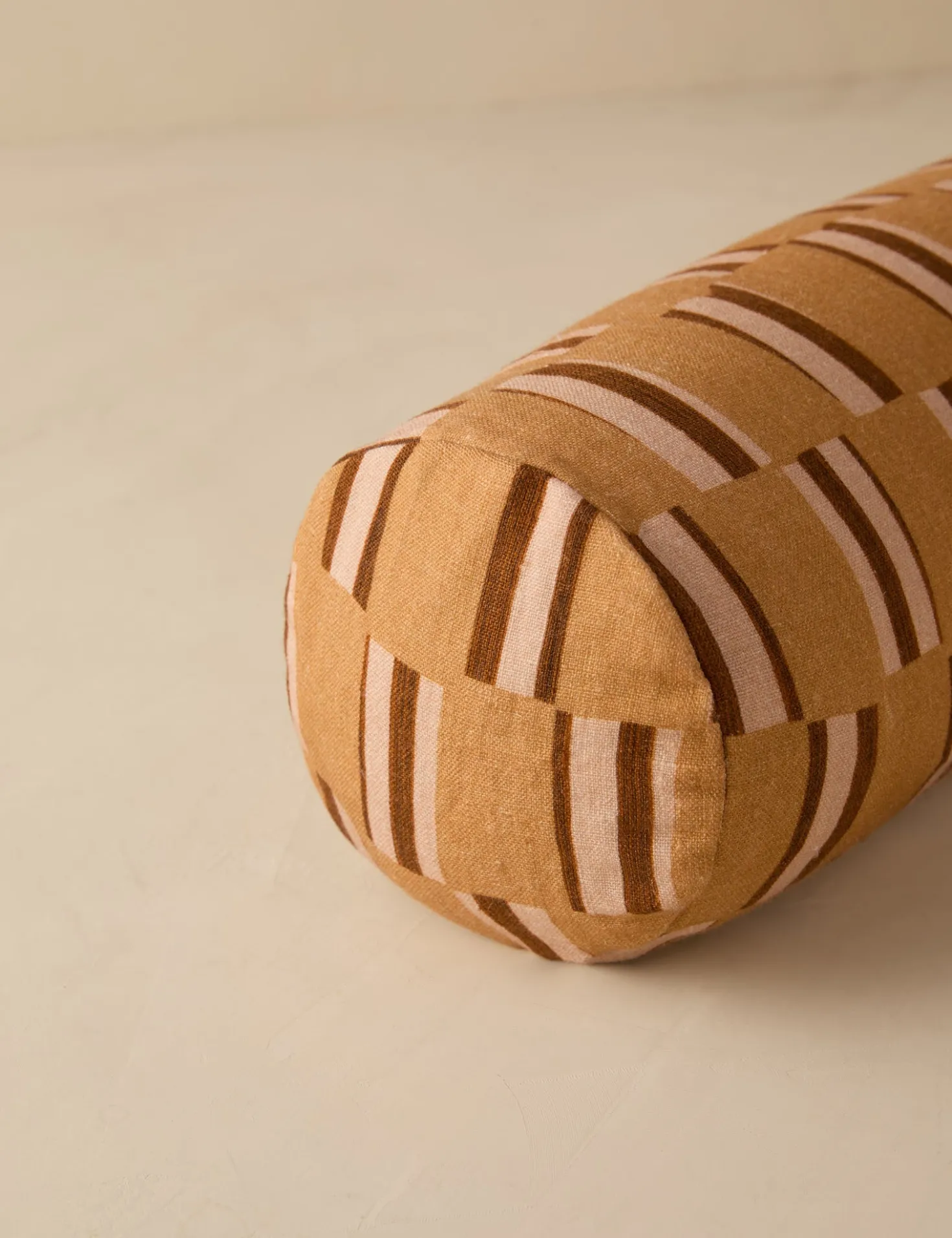 Ikoni Linen Long Bolster Pillow by Sarah Sherman Samuel