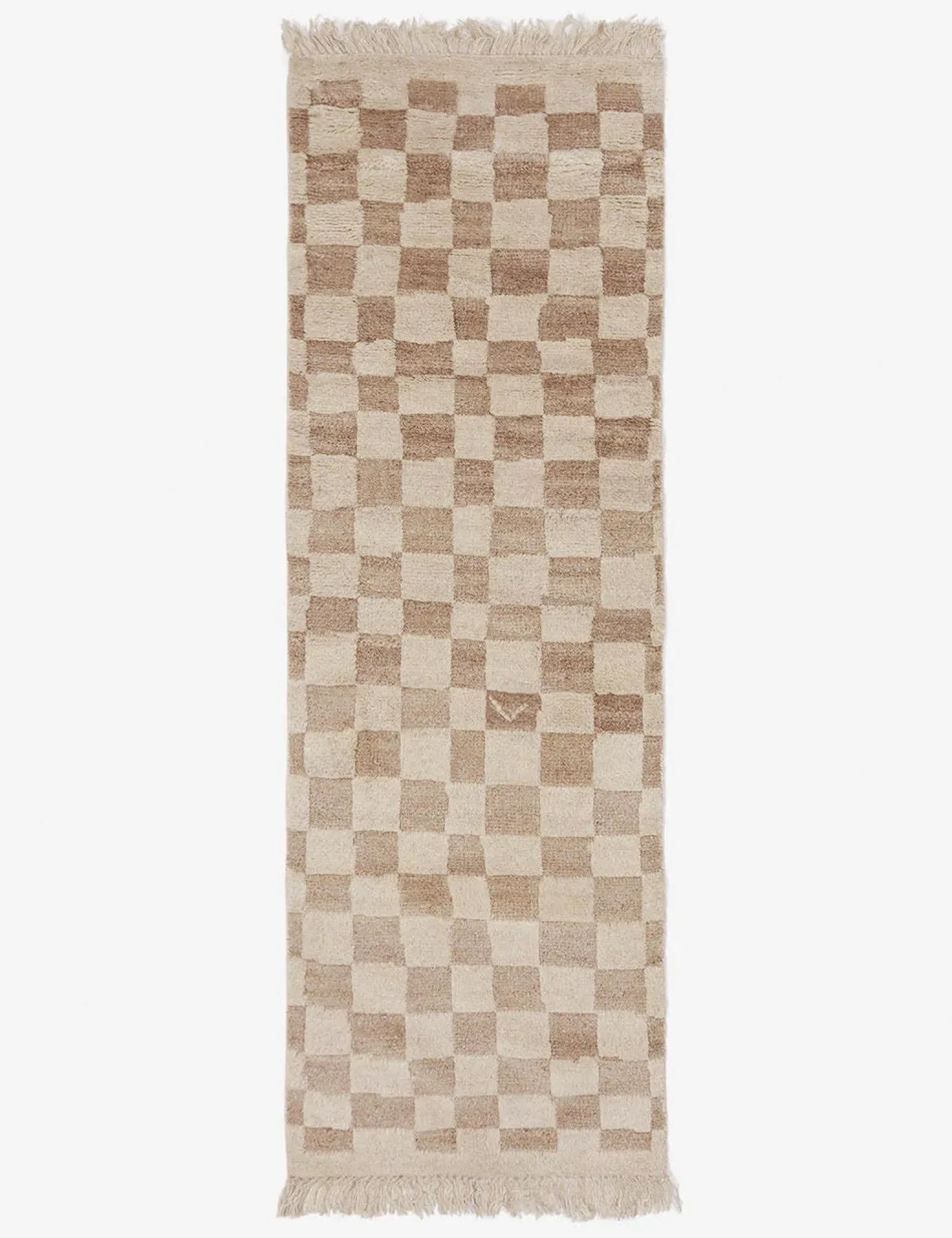 Irregular Checkerboard Hand-Knotted Wool Rug by Sarah Sherman Samuel