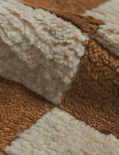 Irregular Checkerboard Hand-Knotted Wool Rug by Sarah Sherman Samuel