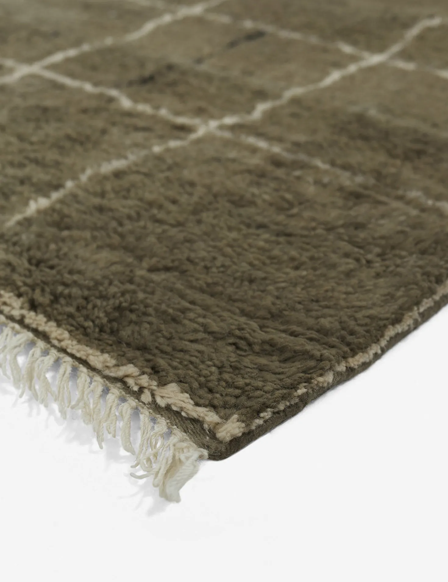 Irregular Grid Hand-Knotted Wool Rug by Sarah Sherman Samuel