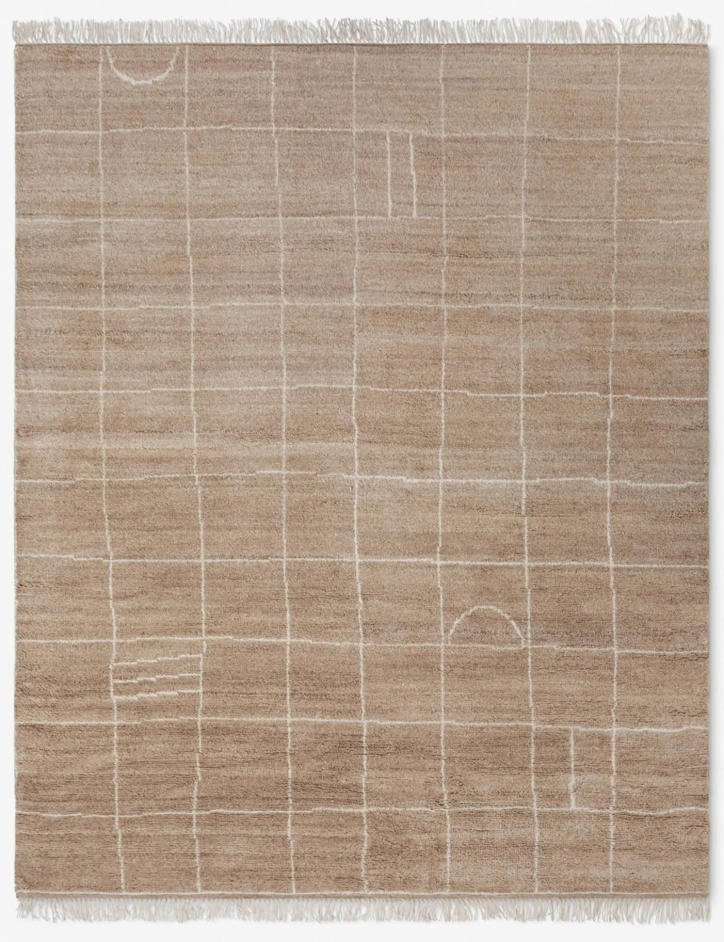 Irregular Grid Hand-Knotted Wool Rug by Sarah Sherman Samuel