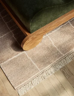 Irregular Grid Hand-Knotted Wool Rug by Sarah Sherman Samuel