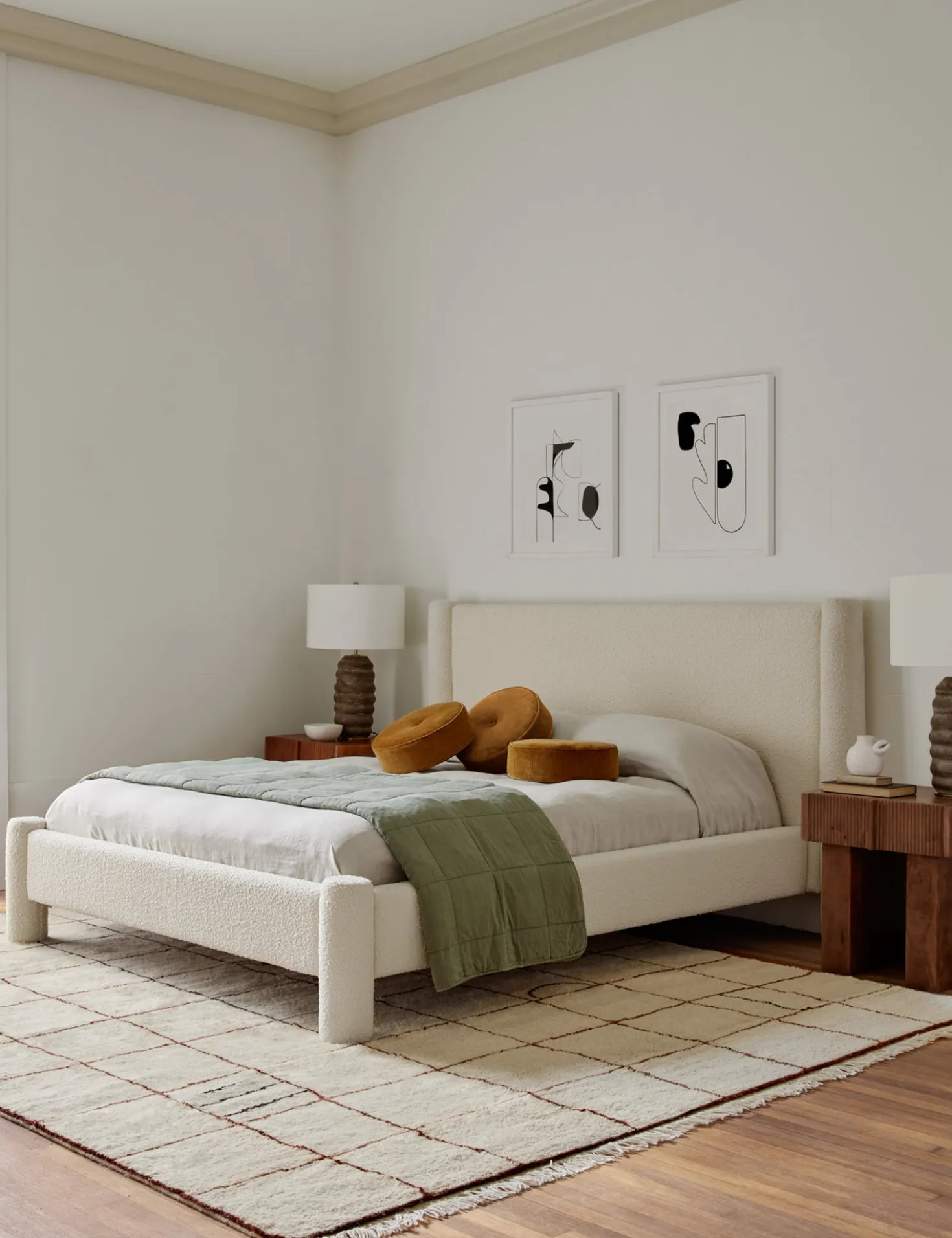 Irregular Grid Hand-Knotted Wool Rug by Sarah Sherman Samuel