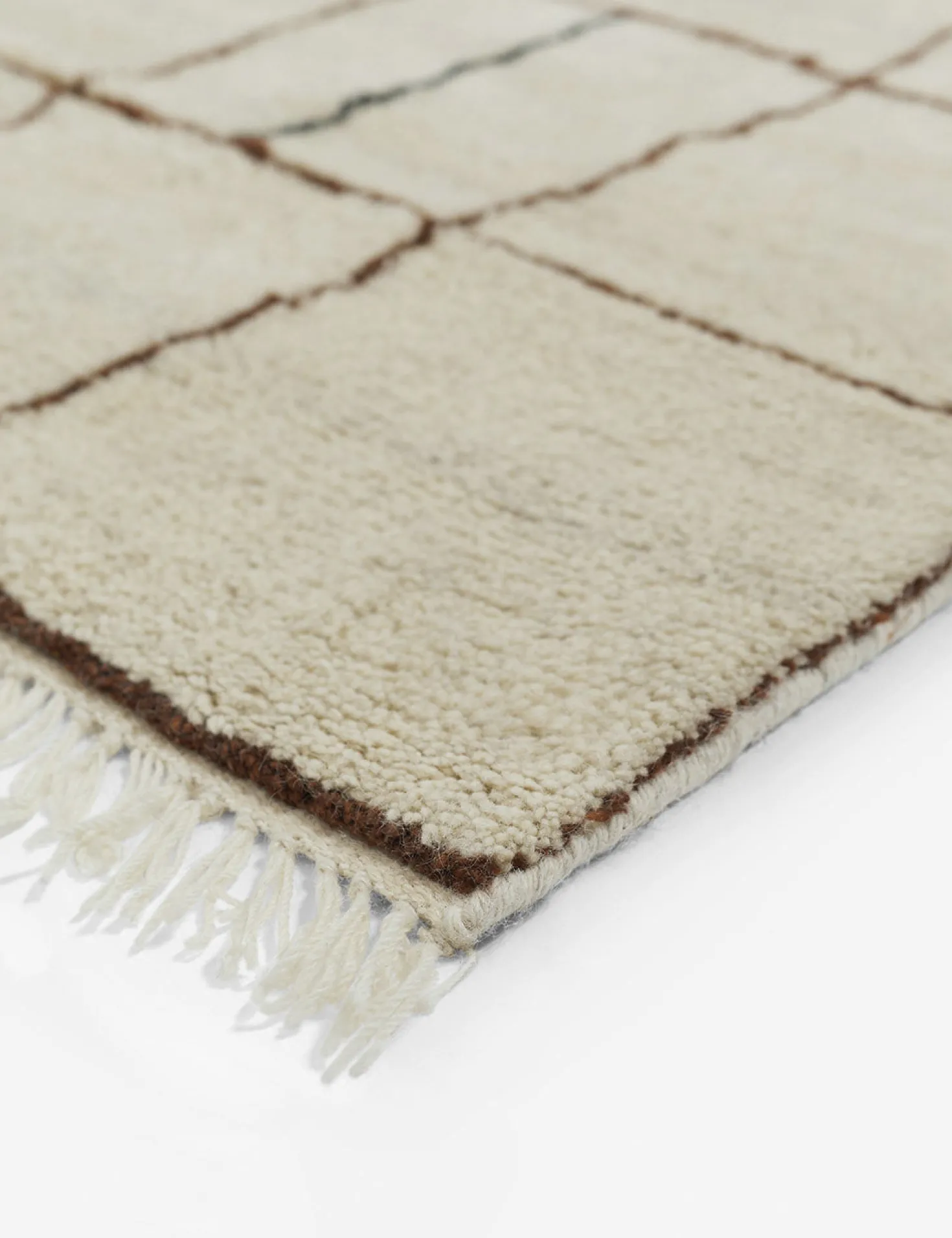 Irregular Grid Hand-Knotted Wool Rug by Sarah Sherman Samuel