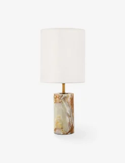 Jade and Brass Mini Table Lamp by Regina Andrew