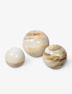 Jade Sphere Objects (Set of 3) by Regina Andrew