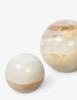 Jade Sphere Objects (Set of 3) by Regina Andrew