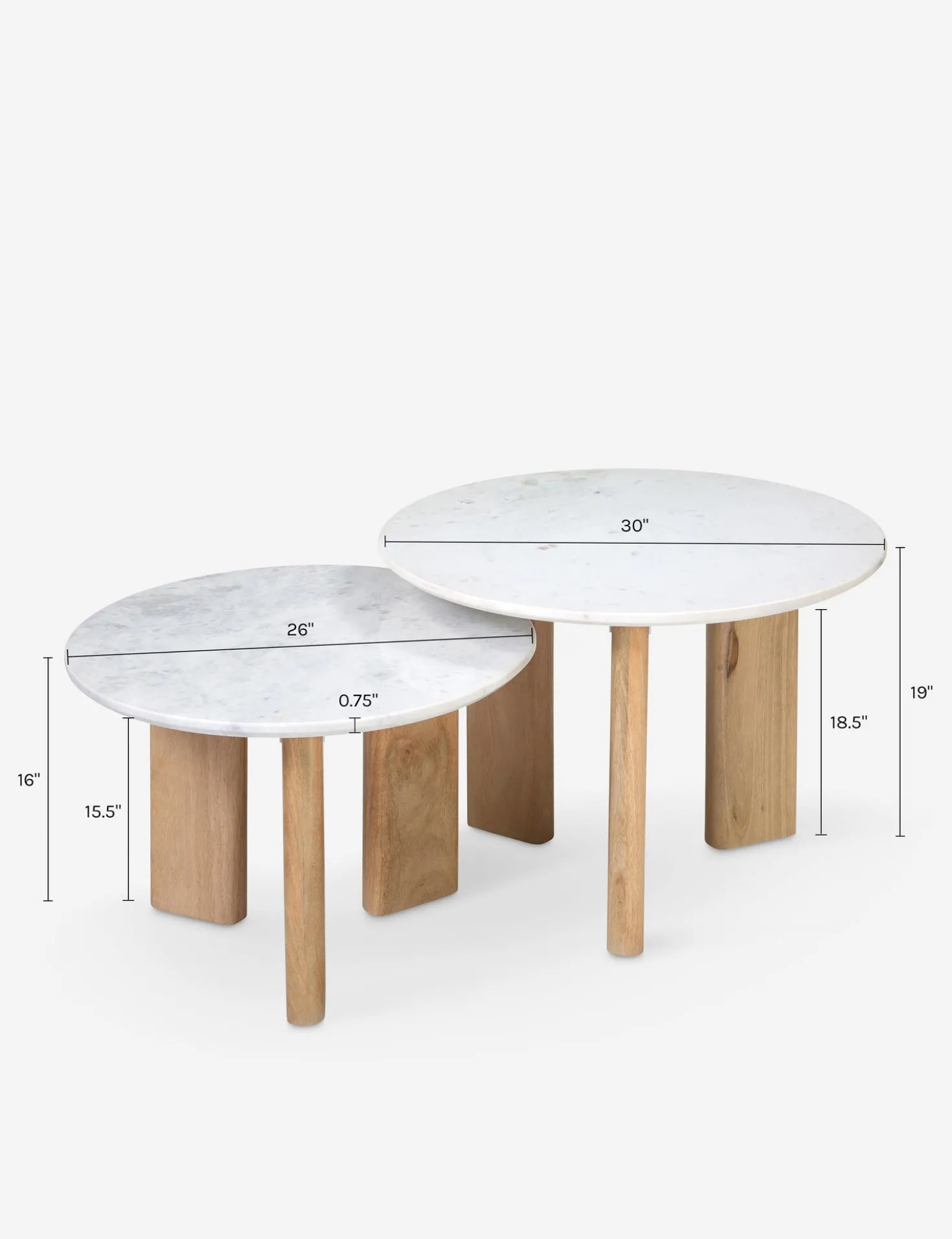 Josette Round Nesting Coffee Table (Set of 2)