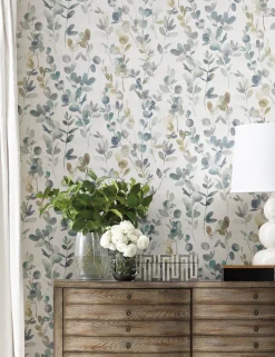 Joyful Eucalyptus Wallpaper by Candice Olson