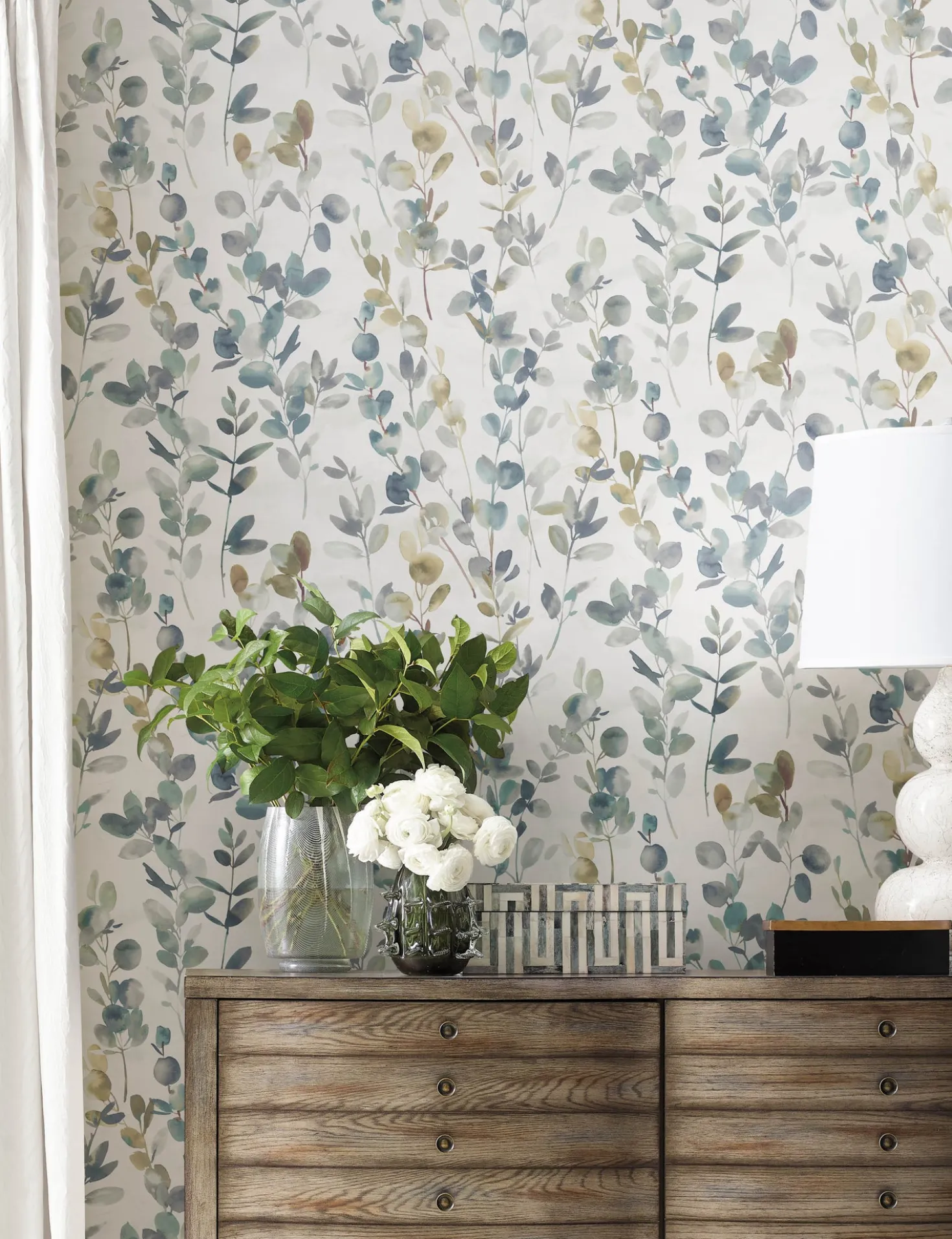Joyful Eucalyptus Wallpaper by Candice Olson