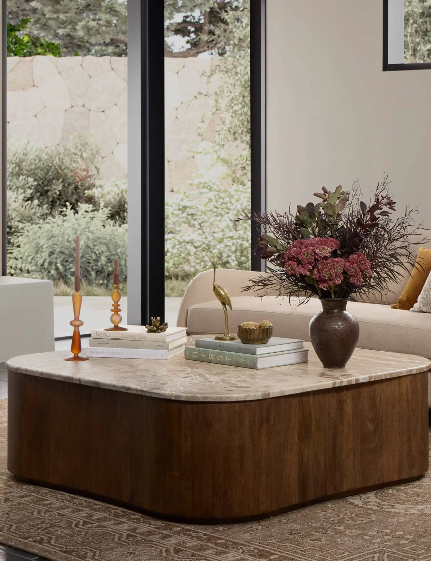 Kamina Round Coffee Table by Amber Lewis x Four Hands